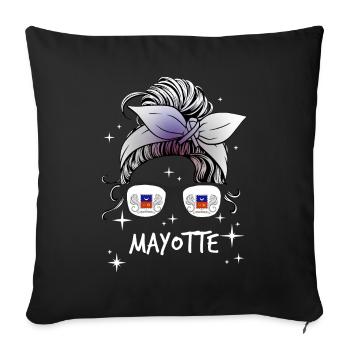 Mayotte - Housse de coussin décorative 45 x 45 cm - noir - Devant