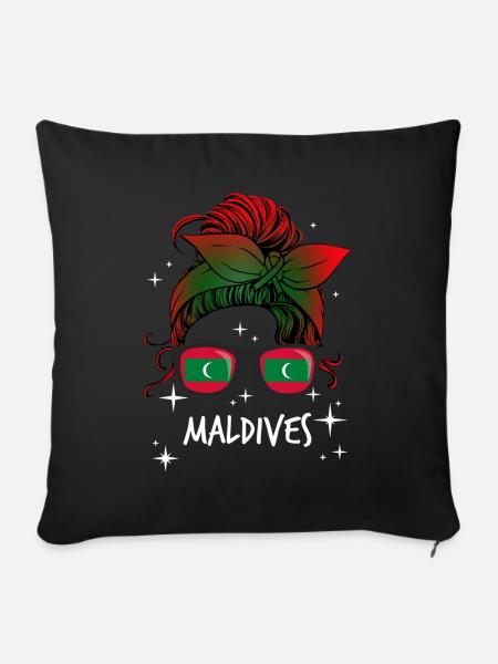Malediven - Sofakissenbezug 45 x 45 cm - Schwarz