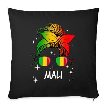 Mali - Sofa pillowcase 17,3'' x 17,3'' (45 x 45 cm) - black - Front