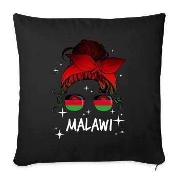 Malawi - Housse de coussin décorative 45 x 45 cm - noir - Devant