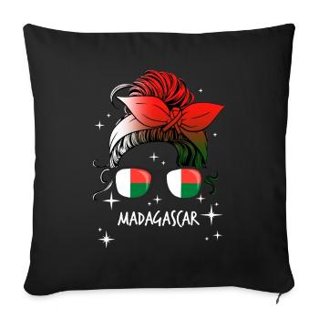 Macédoine - Housse de coussin décorative 45 x 45 cm - noir - Devant