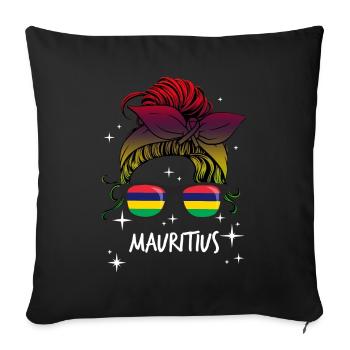 Mauritius - Sofa pillowcase 17,3'' x 17,3'' (45 x 45 cm) - black - Front