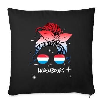 Luxembourg - Sofa pillowcase 17,3'' x 17,3'' (45 x 45 cm) - black - Front