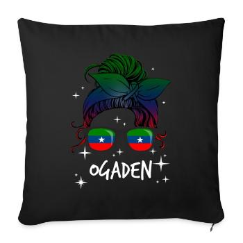 Ogaden - Housse de coussin décorative 45 x 45 cm - noir - Devant