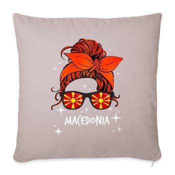 Macédoine - Housse de coussin décorative 45 x 45 cm - taupe clair - Devant