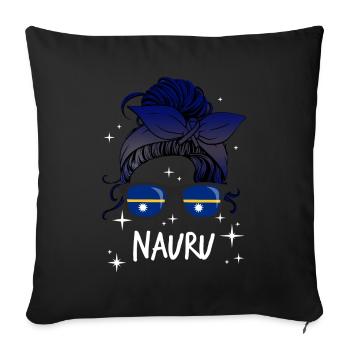 Nauru - Sofa pillowcase 17,3'' x 17,3'' (45 x 45 cm) - black - Front