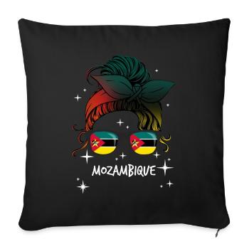 Mozambique - Sofa pillowcase 17,3'' x 17,3'' (45 x 45 cm) - black - Front