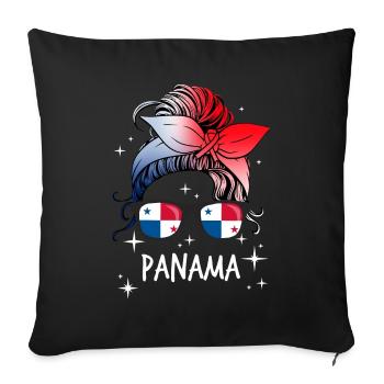 Panama - Sofa pillowcase 17,3'' x 17,3'' (45 x 45 cm) - black - Front