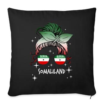 Somaliland - Housse de coussin décorative 45 x 45 cm - noir - Devant