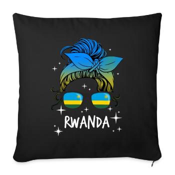 Rwanda - Housse de coussin décorative 45 x 45 cm - noir - Devant