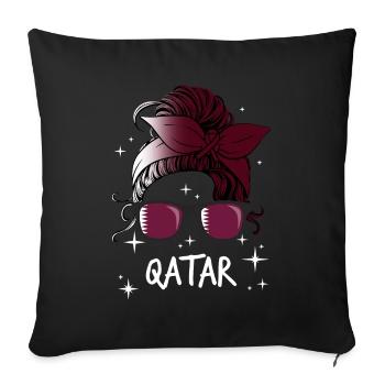 Qatar - Sofa pillowcase 17,3'' x 17,3'' (45 x 45 cm) - black - Front