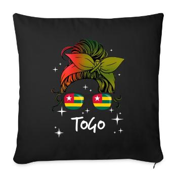 Togo - Housse de coussin décorative 45 x 45 cm - noir - Devant