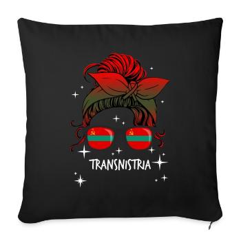 Transnistria - Sofa pillowcase 17,3'' x 17,3'' (45 x 45 cm) - black - Front