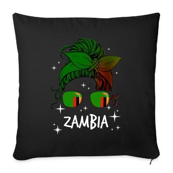 Zambia - Sofa pillowcase 17,3'' x 17,3'' (45 x 45 cm) - black - Front