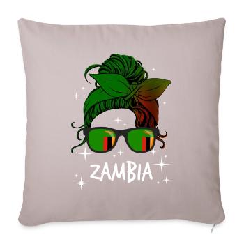 Zambie - Housse de coussin décorative 45 x 45 cm - taupe clair - Devant