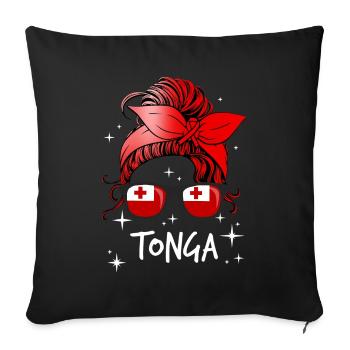Tonga - Housse de coussin décorative 45 x 45 cm - noir - Devant