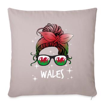 Wales - Sofa pillowcase 17,3'' x 17,3'' (45 x 45 cm) - light taupe - Front