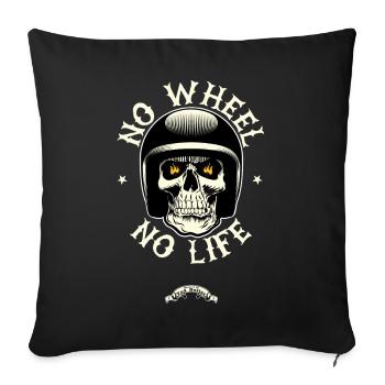 Kein Rad Kein Leben - Sofakissenbezug 45 x 45 cm - Schwarz - Vorne