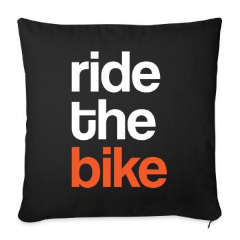 Ride The Bike - Sofa pillowcase 17,3'' x 17,3'' (45 x 45 cm) - black - Front