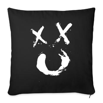 Halloween No.3 (Happy Smile) - white/white - Sofa pillowcase 17,3'' x 17,3'' (45 x 45 cm) - black - Front