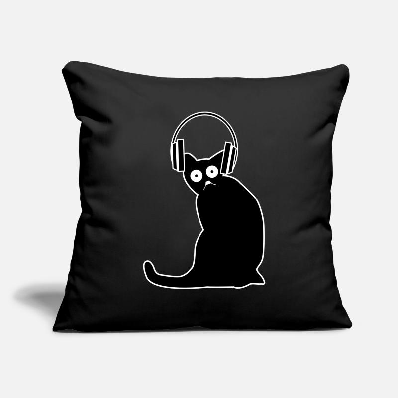 Casque de jeu de chat Housse de coussin décorative 45 x 45 cm