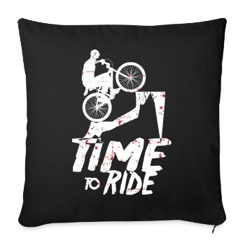 Vététistes - Housse de coussin décorative 45 x 45 cm - noir - Devant