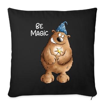 Be Magic Magician Bear I Magician - Sofa pillowcase 17,3'' x 17,3'' (45 x 45 cm) - black - Front
