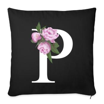 P - Sofakissenbezug 45 x 45 cm - Schwarz - Vorne