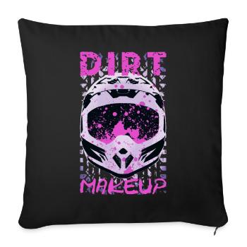 Motocross Helmet - Dirt Bike - Sofa pillowcase 17,3'' x 17,3'' (45 x 45 cm) - black - Front