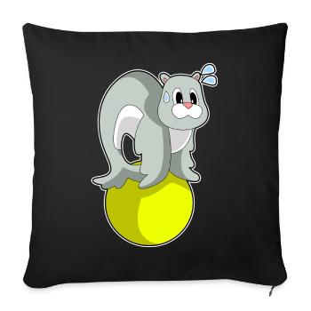 Seal Workout Gymnastics Fitness - Sofa pillowcase 17,3'' x 17,3'' (45 x 45 cm) - black - Front