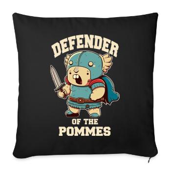 Guerrier défenseur avec épée - Housse de coussin décorative 45 x 45 cm - noir - Devant