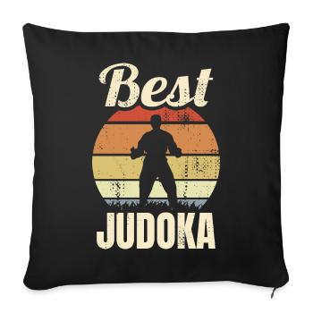 Vintage Judo - Sofakissenbezug 45 x 45 cm - Schwarz - Vorne