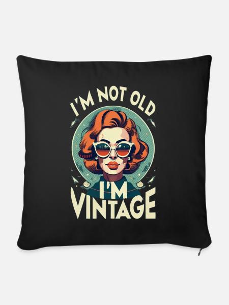 vintage Lady - Sofakissenbezug 45 x 45 cm - Schwarz