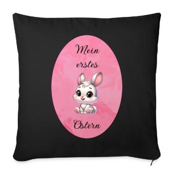 mein erstes Ostern - Sofakissenbezug 45 x 45 cm - Schwarz - Vorne
