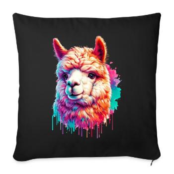 Alpaca - Sofa pillowcase 17,3'' x 17,3'' (45 x 45 cm) - black - Front