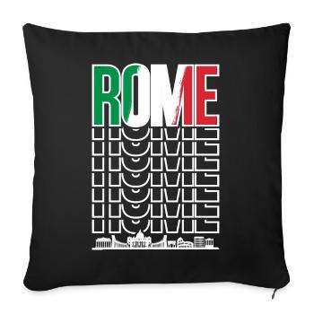 Rome Wordmark Repetition - Sofa pillowcase 17,3'' x 17,3'' (45 x 45 cm) - black - Front