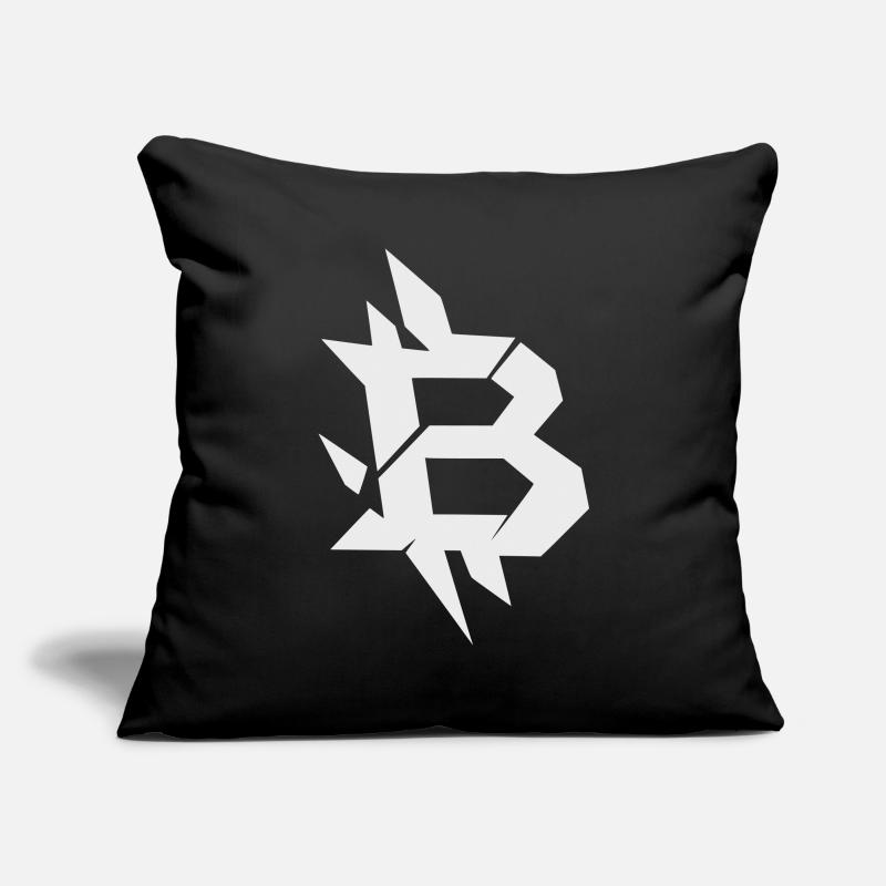 Bitcoin B kantiges Design Sofakissenbezug 45 x 45 cm