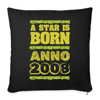 Star 2008 - Sofa pillowcase 17,3'' x 17,3'' (45 x 45 cm) - black - Front
