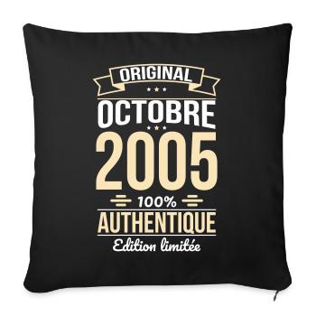 20th Anniversary - Original - October 2005 - Sofa pillowcase 17,3'' x 17,3'' (45 x 45 cm) - black - Front