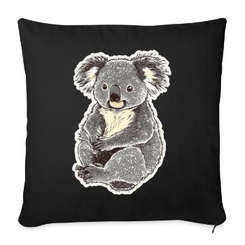 Koala - Sofakissenbezug 45 x 45 cm - Schwarz - Vorne