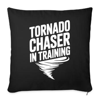 Chasseur de tornades en formation - Housse de coussin décorative 45 x 45 cm - noir - Devant