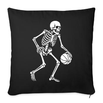 Skeleton Dribbler Basketball - Housse de coussin décorative 45 x 45 cm - noir - Devant