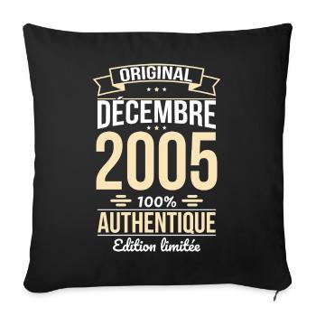 20th Anniversary - Original - December 2005 - Sofa pillowcase 17,3'' x 17,3'' (45 x 45 cm) - black - Front