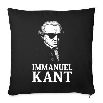 Enlightenment Immanuel Kant Silhouette  - Sofa pillowcase 17,3'' x 17,3'' (45 x 45 cm) - black - Front