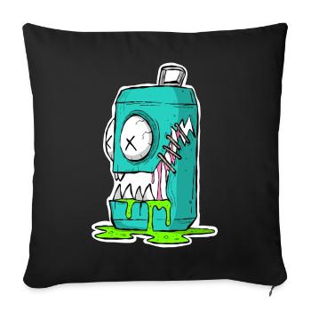 Monster Box Cartoon Comic - Sofa pillowcase 17,3'' x 17,3'' (45 x 45 cm) - black - Front