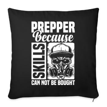  Survivalist Must Haves Prepping Gear Prepper - Sofa pillowcase 17,3'' x 17,3'' (45 x 45 cm) - black - Front