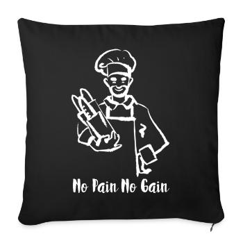 Bread Bakery Humor Baker - Sofa pillowcase 17,3'' x 17,3'' (45 x 45 cm) - black - Front