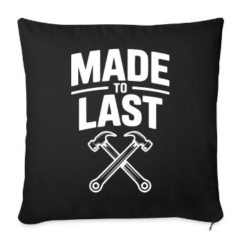 Made to Last - Sofa pillowcase 17,3'' x 17,3'' (45 x 45 cm) - black - Front
