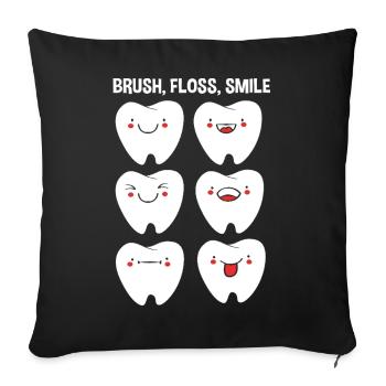 Receptionist Dentist - Sofa pillowcase 17,3'' x 17,3'' (45 x 45 cm) - black - Front