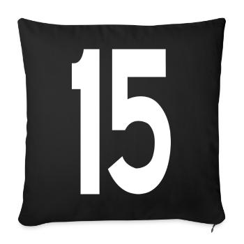 15 Fifteen - Sofa pillowcase 17,3'' x 17,3'' (45 x 45 cm) - black - Front